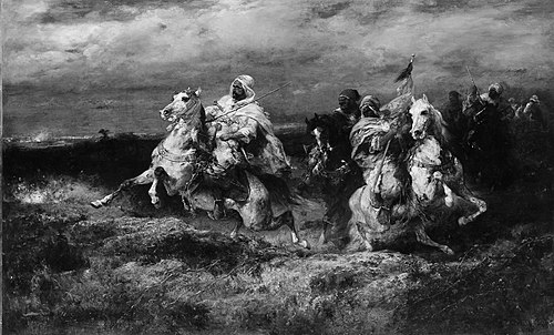 Battle Scene: Arabs Making a Detour, 1873, Adolf Schreyer