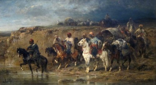 Arab Caravan, 1860, Adolf Schreyer