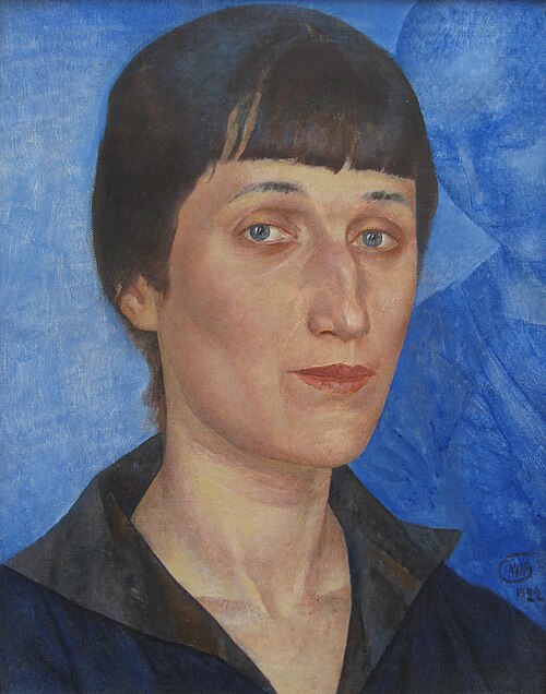 Portrait of Anna Akhmatova, 1922, Kouzma Petrov-Vodkine