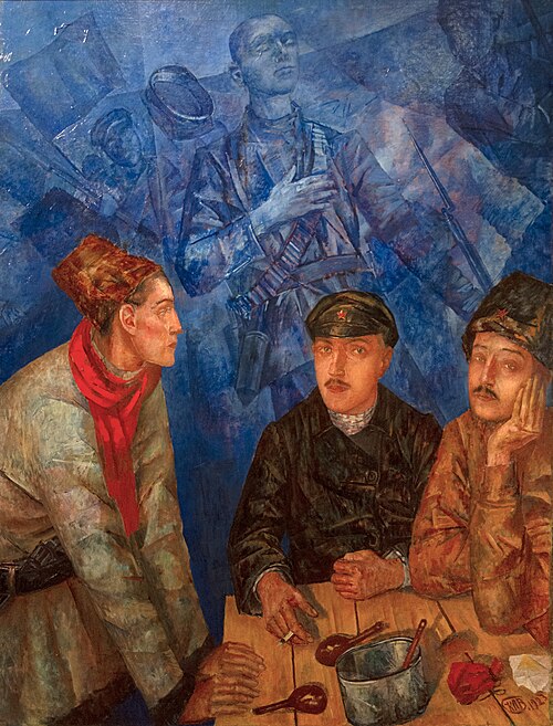 After battle, 1923, Kouzma Petrov-Vodkine