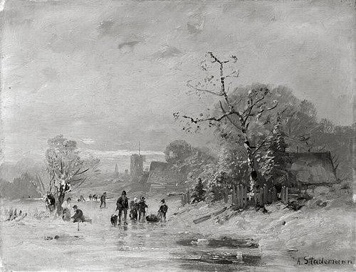 Winterlandschaft, 1850, Adolf von Stademann
