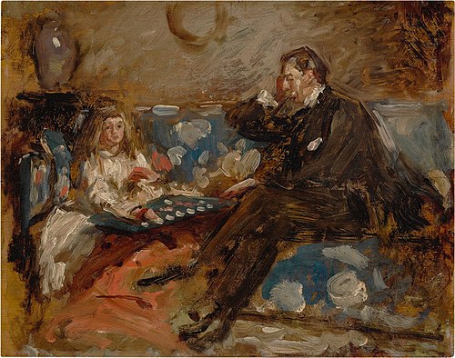 Hugh Hammersley and his Daughter Eve, , Henry Tonks