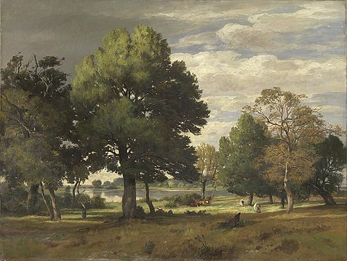 Landschaft (Baumpartie bei Fürstenfeldbruck), 1875, Otto Frölicher