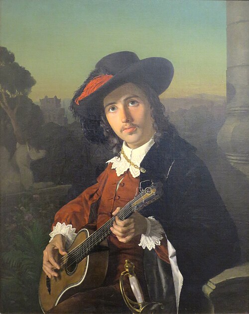 A Guitar Player, 1850, Nikolaï Névrev