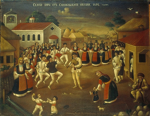 Селско хоро от Самоковска околия, 1892, Nikola Obrazopisov