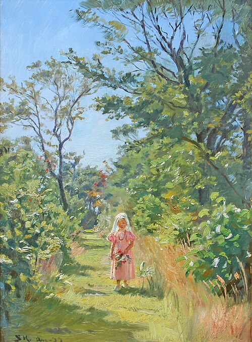 Vibeke Krøyer in the plantation, 1909, Peder Severin Krøyer