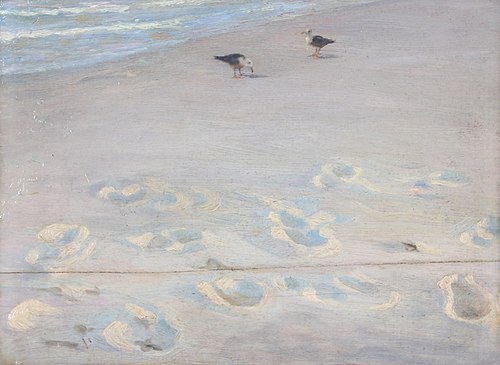 Footprints in the sand, 1883, Peder Severin Krøyer