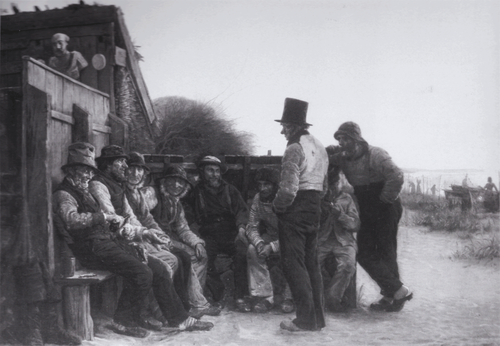 Fishermen at Stokken in Hornbæk., 1875, Peder Severin Krøyer