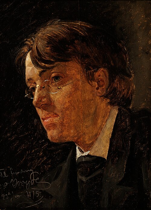 Portrait of the Norwegian painter Eilif Peterssen., 1875, Peder Severin Krøyer
