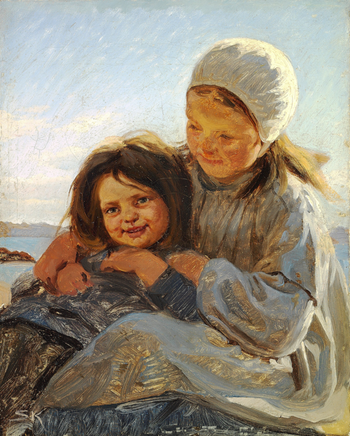 Siblings., 1877, Peder Severin Krøyer