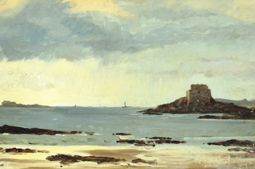 Study of the beach on a grey day at St. Malo, 1877, Peder Severin Krøyer