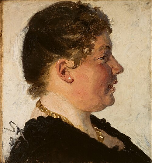 Portrait of Beatrice Diderichsen., 1887, Peder Severin Krøyer