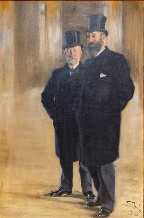 The merchants Th. Wessel and Emil Vett, 1893, Peder Severin Krøyer