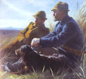 Two hunters from Skagen. Study, 1898, Peder Severin Krøyer