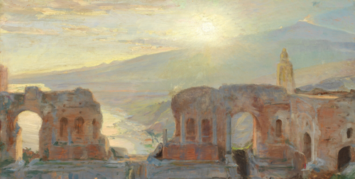 The antique theatre in Taormina., 1901, Peder Severin Krøyer