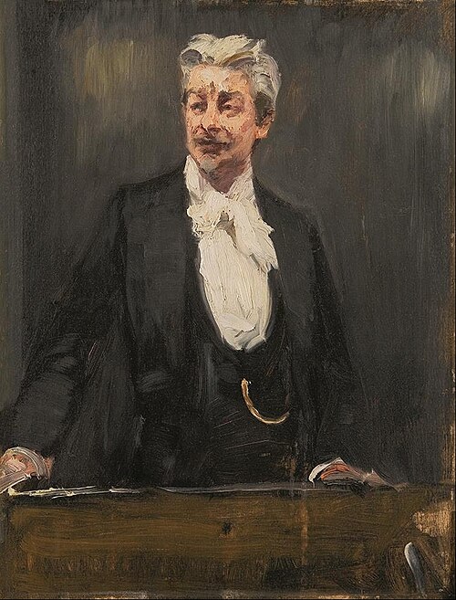 Portrait of Georg Brandes lecturing, 1901, Peder Severin Krøyer