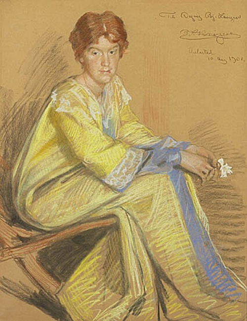 Portrait of Dagny Bjørnson Langen., 1901, Peder Severin Krøyer