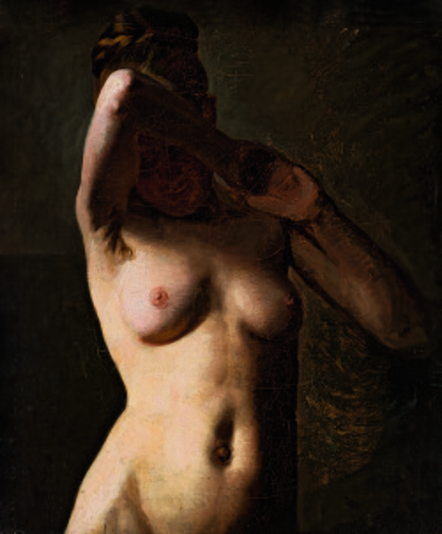 Female model. Half figure, 1878, Peder Severin Krøyer