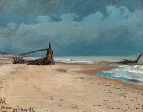 The beach at Højen., 1882, Peder Severin Krøyer