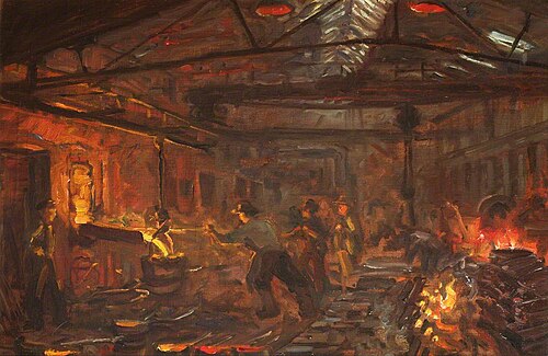 Burmeister and Wain Iron Foundry, 1880, Peder Severin Krøyer
