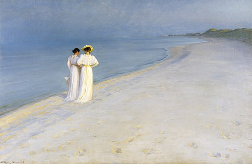 Soirée d'été sur la plage de Skagen, 1893, Peder Severin Krøyer