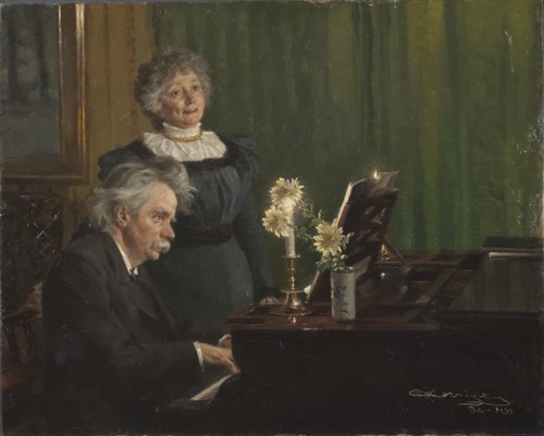Edvard Grieg accompanying his Wife, 1898, Peder Severin Krøyer
