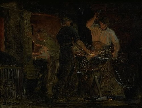 A Smithy in Hornbæk, 1873, Peder Severin Krøyer
