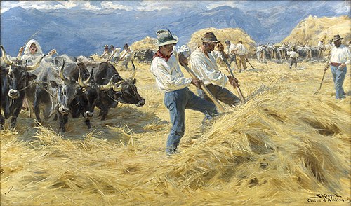 Threshing in the Abruzzi. Cività d'Antino, 1890, Peder Severin Krøyer