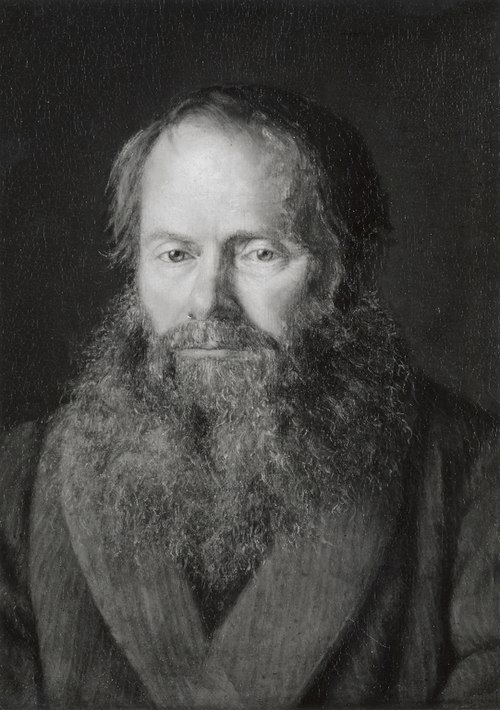Portræt af zoologen, professor H.N. Krøyer, kunstnerens plejefader, 1868, Peder Severin Krøyer
