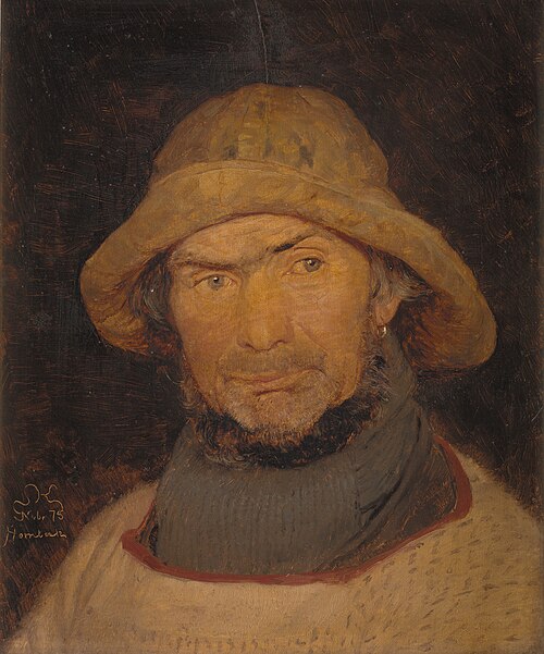 Portræt af en fisker fra Hornbæk, 1875, Peder Severin Krøyer