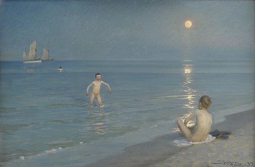 Boys Bathing at Skagen. Summer Evening, 1899, Peder Severin Krøyer
