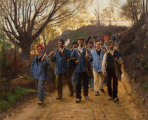 Forestiers français de retour du travail, 1879, Peder Severin Krøyer