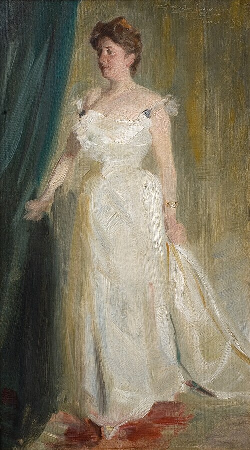 Portræt af lensgrevinde Lillie Suzanne Raben-Levetzau, 1899, Peder Severin Krøyer