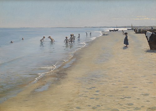 Un jour d'été sur la plage du sud de Skagen, 1884, Peder Severin Krøyer