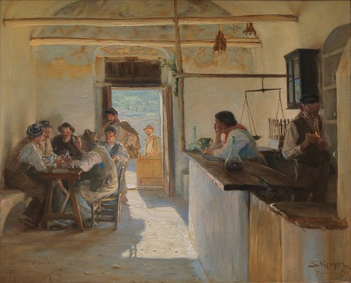 Osteria in Ravello., 1890, Peder Severin Krøyer