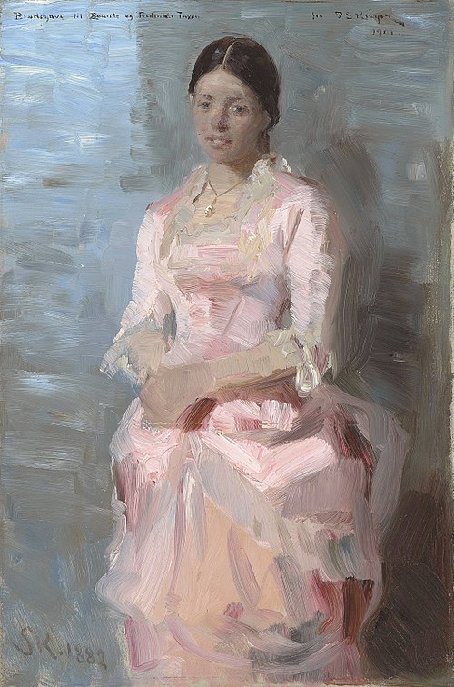 Portrait of Frederikke Tuxen, 1882, Peder Severin Krøyer