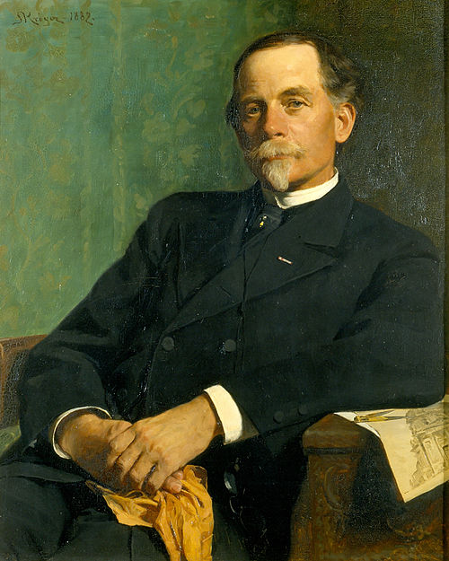Architect, Professor F. Meldahl sitting, 1882, Peder Severin Krøyer