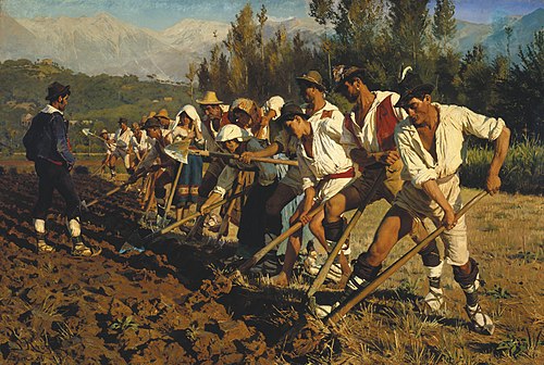 Italian field laborers. Abruzzi, 1880, Peder Severin Krøyer