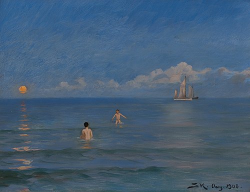 Badende drenge, 1908, Peder Severin Krøyer