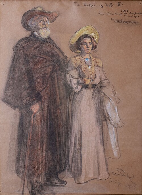 Soffi and Holger Drachmann, 1903, Peder Severin Krøyer