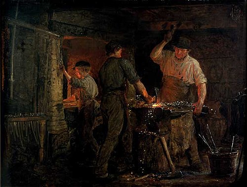 The Blacksmith in Hornbæk, 1875, Peder Severin Krøyer