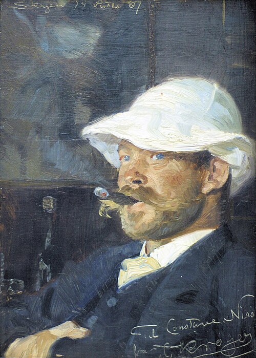 Portræt af maleren Thorvald Niss, 1887, Peder Severin Krøyer