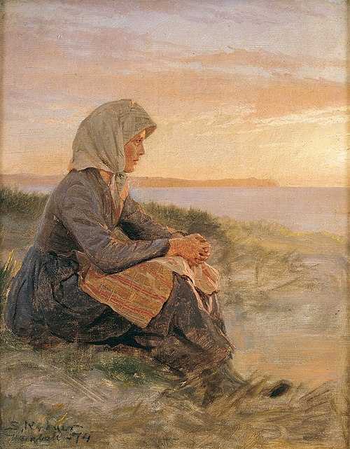 Seated Fisherman’s Daughter, Hornbæk, 1874, Peder Severin Krøyer