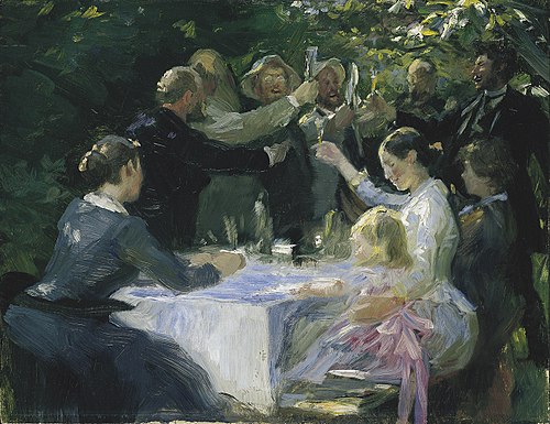 Study for Hip, hip, hurra!, 1887, Peder Severin Krøyer