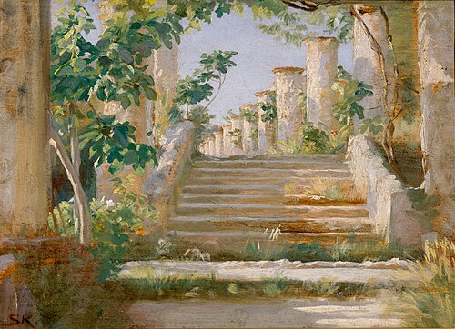 Loggia in Ravello, 1890, Peder Severin Krøyer