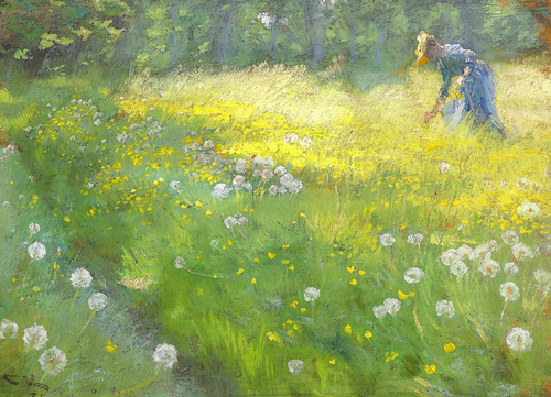 Fru Marie Krøyer i Haven paa Skagen, 1892, Peder Severin Krøyer