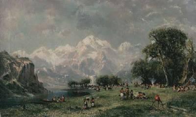 Sioux Encampment in the Rocky Mountains, 1850, Ransome Gillett Holdridge