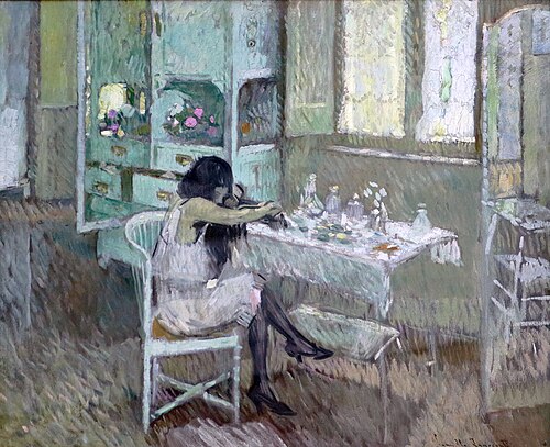 At the dressing table (Toilet), 1909, Camillo Innocenti