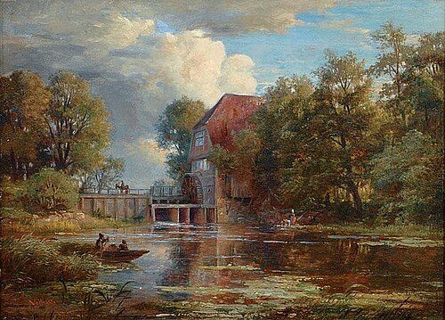 At the Wohldorf Water Mill, , Adolf Vollmer