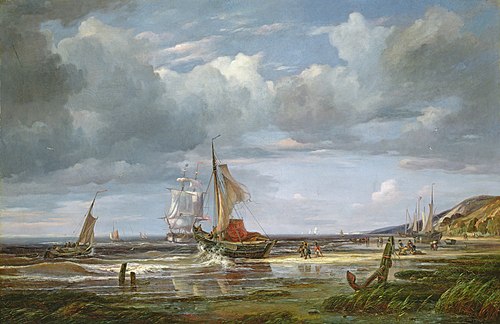 The Elbe at Blankenese, 1844, Adolf Vollmer